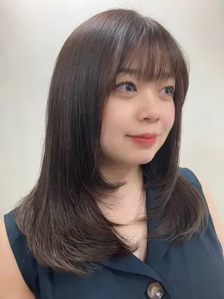 セミロング 似合わせ×透明感 カラー🤍MAOのヘアスタイル