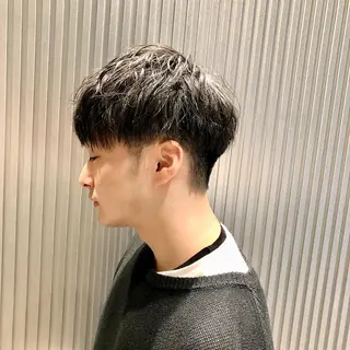 ショート パーマ メンズ エビスザキレン/メン ズ/心斎橋🌳のヘアスタイル