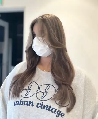 ロング カラー 🤍ハイライト/ レイヤー/銀座🤍のヘアスタイル