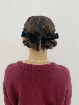ミディアム ヘアアレンジ CARELLY Rukaのマツエク・マツパデザイン
