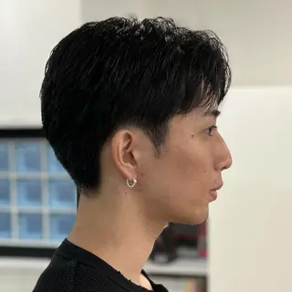 メンズ 春の透明感カラー／ ハラのヘアスタイル