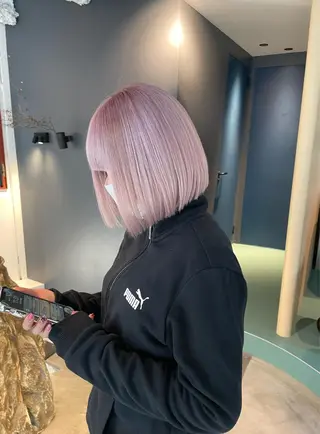 ショート カラー パーマ 🎀透明感カラー 韓国ヘア🎀mahoのヘアスタイル