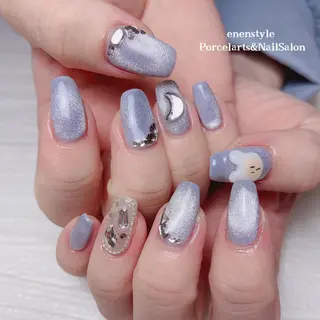 ミディアム ネイル 🐾enen style 🐾のネイルデザイン