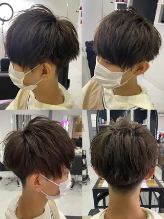 ショート カラー パーマ ヘアアレンジ メンズ 🔥メンズパーマ 特化 渡辺一翔のヘアスタイル
