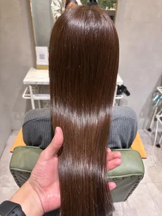 ロング カラー 新宿カラー パーマのヘアスタイル