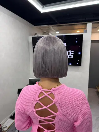 ショート ブリーチ/エクステ モデル募集中🖤のヘアスタイル