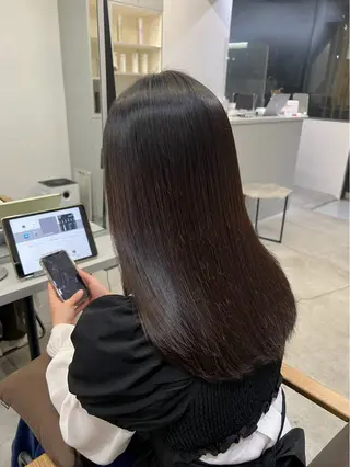 ミディアム パーマ 🍒モテ暖色カラー × うる艶✧ ゆなのヘアスタイル