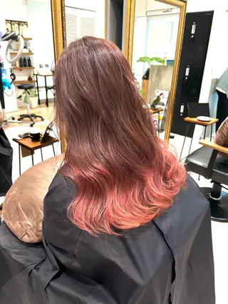 ロング カラー ヘアアレンジ marble by KENJEのヘアスタイル