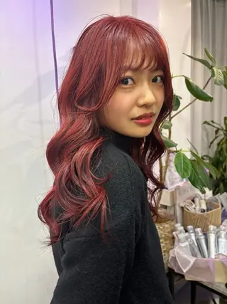 セミロング ness／rina ／透明感カラーのヘアスタイル