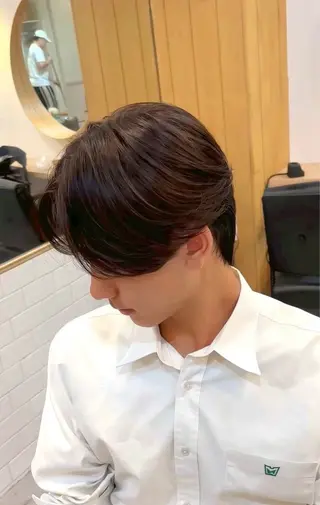 メンズ 透明カラー✨ ブラウンカラーひなたのヘアスタイル