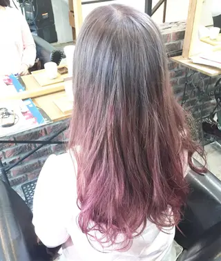 ロング カラー ヘアアレンジ 中村 梨沙のマツエク・マツパデザイン