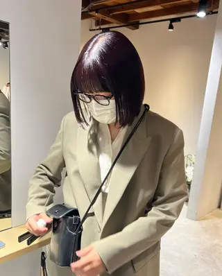 ミディアム カラー io濱川 遥のヘアスタイル