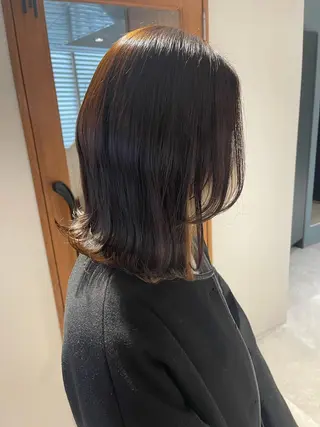 ミディアム 店長 MANAMI 艶カラー／骨格ボブのヘアスタイル
