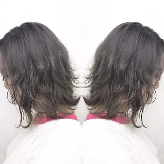 ミディアム カラー TATSUYA アートディレクターのヘアスタイル