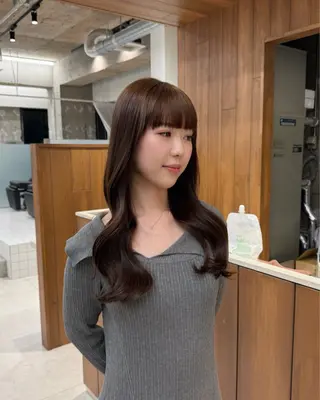 セミロング カラー 縮毛矯正/トレンド カラー🎀✨MIHOのヘアスタイル