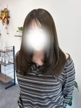 セミロング カラー ヘアアレンジ 郡山/透明感カラー /馬場アンドレアのヘアスタイル