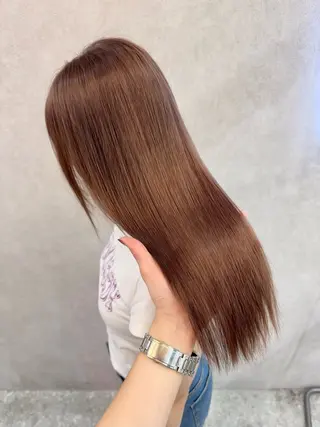 セミロング カラー ヘアアレンジ 天神/ダブルカラー/ 韓国ヘア/yuutoのヘアスタイル