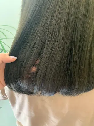セミロング カラー ハブヘアー ハブヘアーのヘアスタイル
