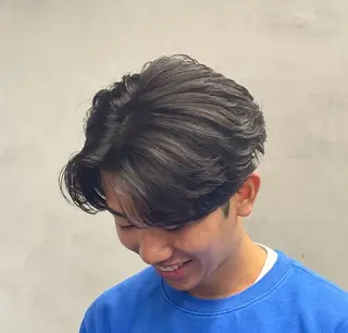 ミディアム カラー パーマ ヘアアレンジ メンズ fifth 石川 凪のヘアスタイル