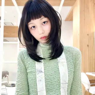 セミロング カラー みずき/銀座 レイヤーカットのヘアスタイル