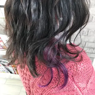 ミディアム カラー Oopsレイヤー 加藤澄都のヘアスタイル