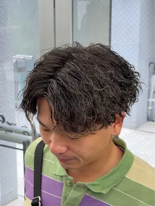 パーマ メンズ 🌀メンズパーマ/シ ョート/きらり🌀のヘアスタイル