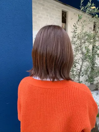 ミディアム カラー 長尾 桃佳のヘアスタイル