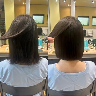 ショート パーマ hub hair レイヤー/ナチュラルのヘアスタイル