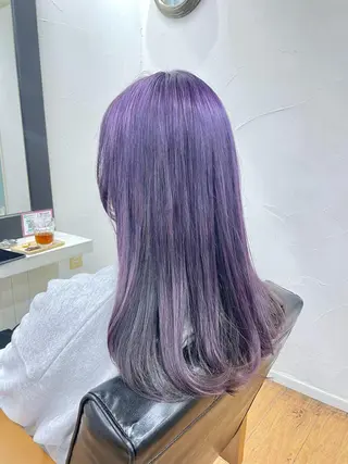 ロング カラー 青木 優歩のヘアスタイル