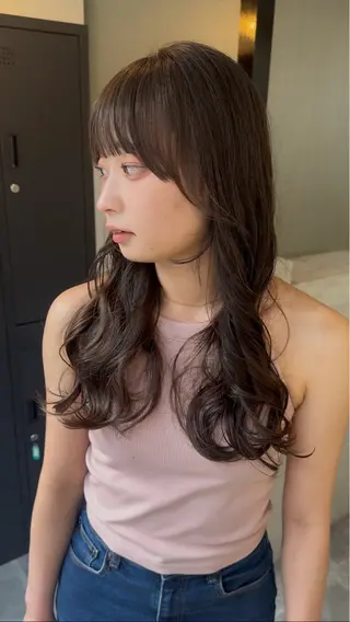 セミロング カラー パーマ _WHITE本通店 喜多村天斗のヘアスタイル
