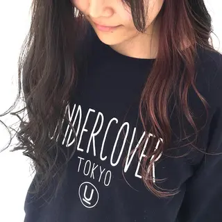 ロング カラー パーマ ヘアアレンジ 脱!黒髪 ダブルカラー【上野】のヘアスタイル