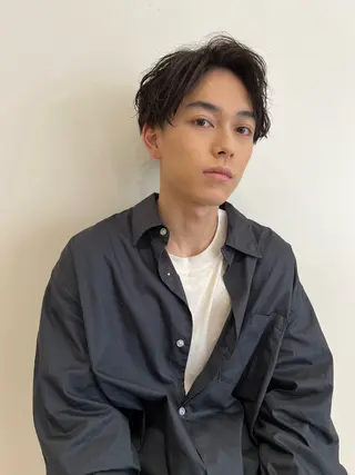 ショート パーマ メンズ おしゃれパーマ メンズ特化/みーまんのヘアスタイル
