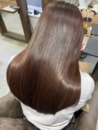ロング カラー ショート・パーマ・デ ザインカラー/むつみのヘアスタイル