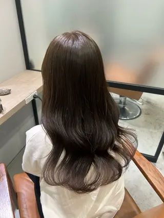 ロング カラー しげ ゆりか/透明感 カラー/顔周りカットのヘアスタイル