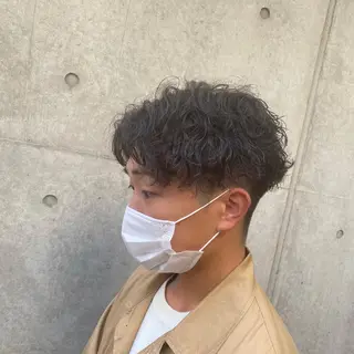 ショート パーマ メンズ 梅田茶屋町メンズ 専門美容師 山元一平のヘアスタイル