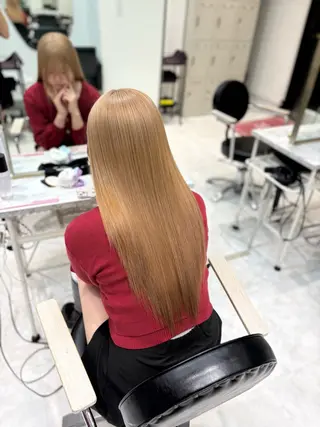 ロング カラー 色落ち綺麗🩰ハイ トーン🎀RINKAのヘアスタイル