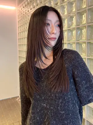 ロング 表参道レイヤーカット 髪質改善山岸季生のヘアスタイル