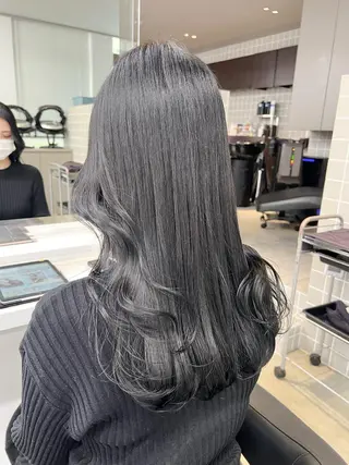 セミロング カラー パーマ ヘアアレンジ メンズ キッズ ネイル マツエク・マツパ アイブロウ 上品＆韓国風 🥀海心🥀のヘアスタイル