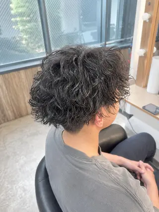 ショート メンズ パーマ 🌀メンズパーマ🌀 平川海夢のヘアスタイル
