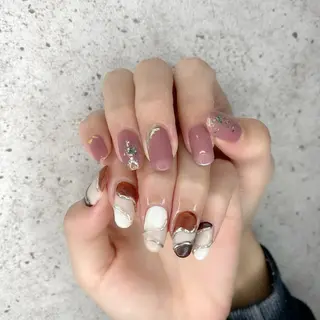ロング カラー パーマ ヘアアレンジ メンズ キッズ ネイル マツエク・マツパ Salon Ｋのネイルデザイン