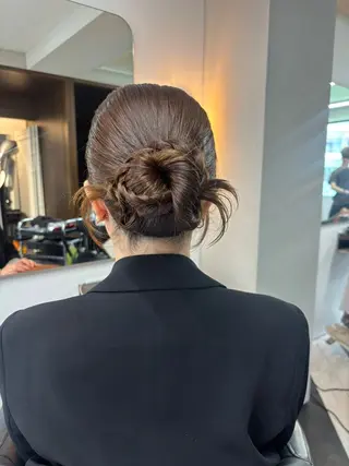 ミディアム ヘアアレンジ 🦄艶髪育毛🌟毛髪 診断/セット/駒井のヘアスタイル