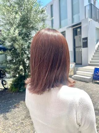 ミディアム カラー 佐藤史哉* 韓国レイヤー赤み除去のヘアスタイル
