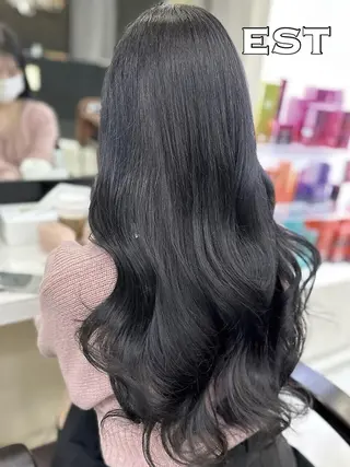 ロング ヘアアレンジ カラー エクステ MORI エクステMARIKAのヘアスタイル