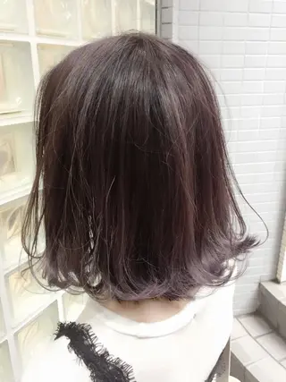 ミディアム カラー パーマ ヘアアレンジ 神山 昌子のヘアスタイル