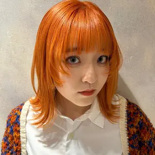 ミディアム 横浜カラー/ブリーチ SAKI💫のヘアスタイル
