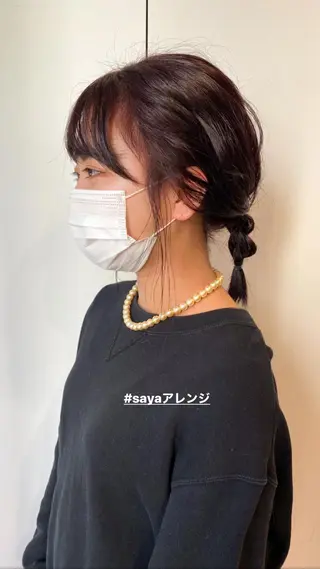 ミディアム カラー パーマ ヘアアレンジ メンズ キッズ ネイル マツエク・マツパ アイブロウ パーマスタイル🔅 sayacaのヘアスタイル