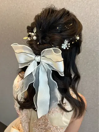 ミディアム ヘアアレンジ キッズ liage ܀ꕤ୭* ちばかつら𖦞のヘアスタイル