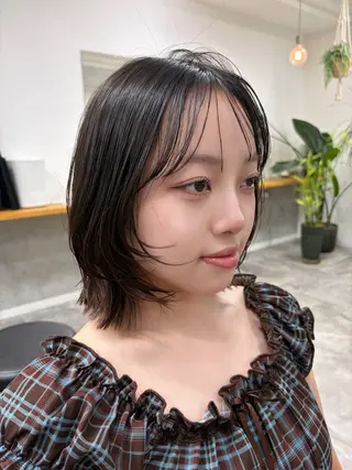 ミディアム カラー パーマ ヘアアレンジ misa🫧ナチュラ ル縮毛矯正/髪質改善のヘアスタイル