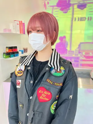 ショート カラー パーマ ヘアアレンジ メンズ キッズ ネイル マツエク・マツパ アイブロウ KANAMI 🌏のヘアスタイル