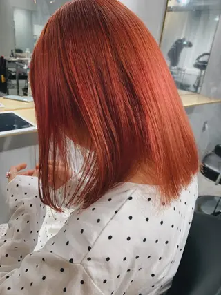 セミロング カラー ボブパーマコテ巻き風 パーマNo1深江秀平のヘアスタイル